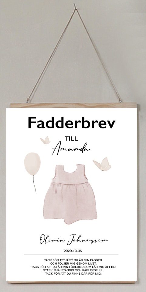 Fadderbrev, En liten dotter