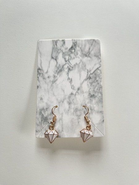 Diamant örhängen vit