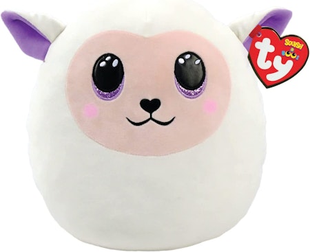 TY squishmallow FLUFFY vitt lamm