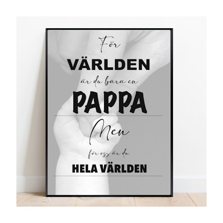 Poster - Pappa världen, perfekt fars dag present!