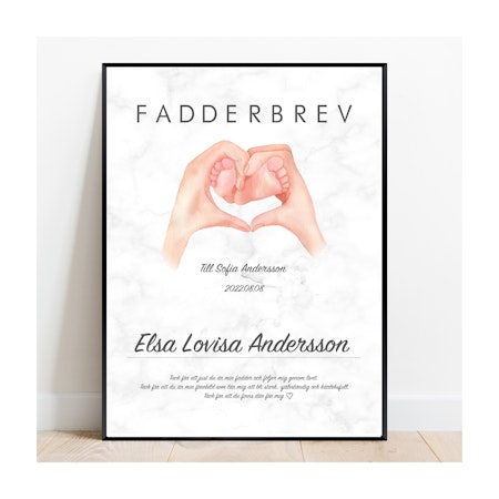 Fadderbrev hands