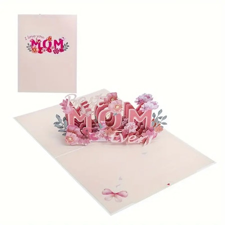 Gratulationskort pop-up kort till mamma, mors dag