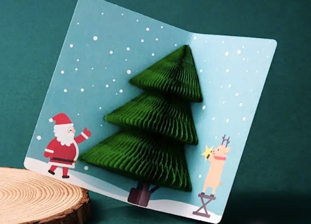 Julkort, vykort, pop-up kort