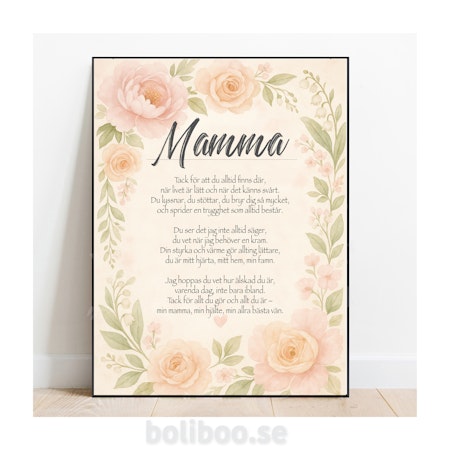 Tavla till mamma - En dikt till mamma