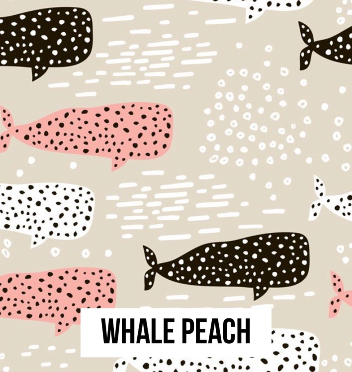 Whale peach Hårsnodd med Rosett