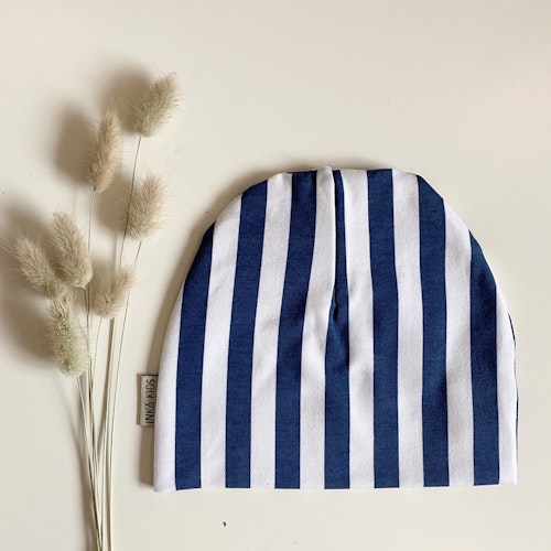 Vertical stripes blue mössa