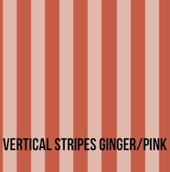 Wing tunic Vertical stripes ginger/pink