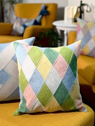 Kuddfodral Harlequin 45×45 cm | Remake Emmaboda