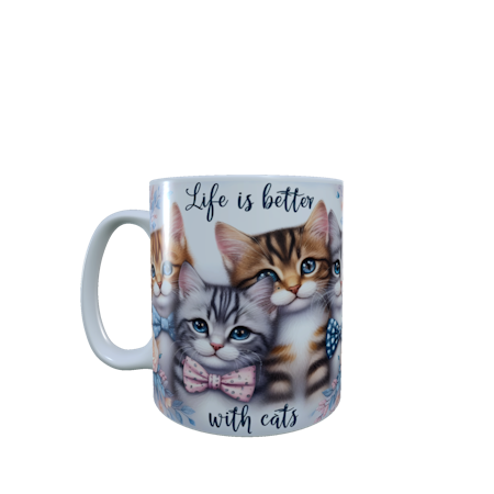 Life is better with cats - Kaffekrus