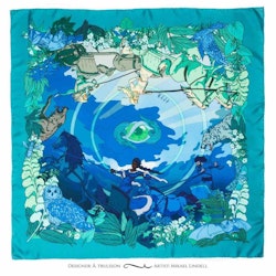 Goddess Night Blue Silk Scarf