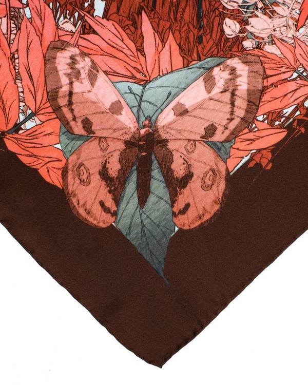 Soldiser designer silk scarf Thrud Thor Pink Scarf hand rolled hems