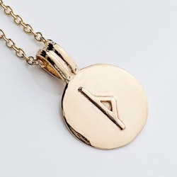 Thurs Gold Rune Necklace - ᚦ (þ, ð)