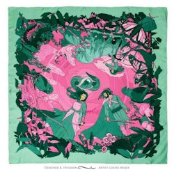 Goddess Gefjun Green Silk Scarf