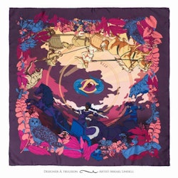 Goddess Night's Coral Silk Scarf