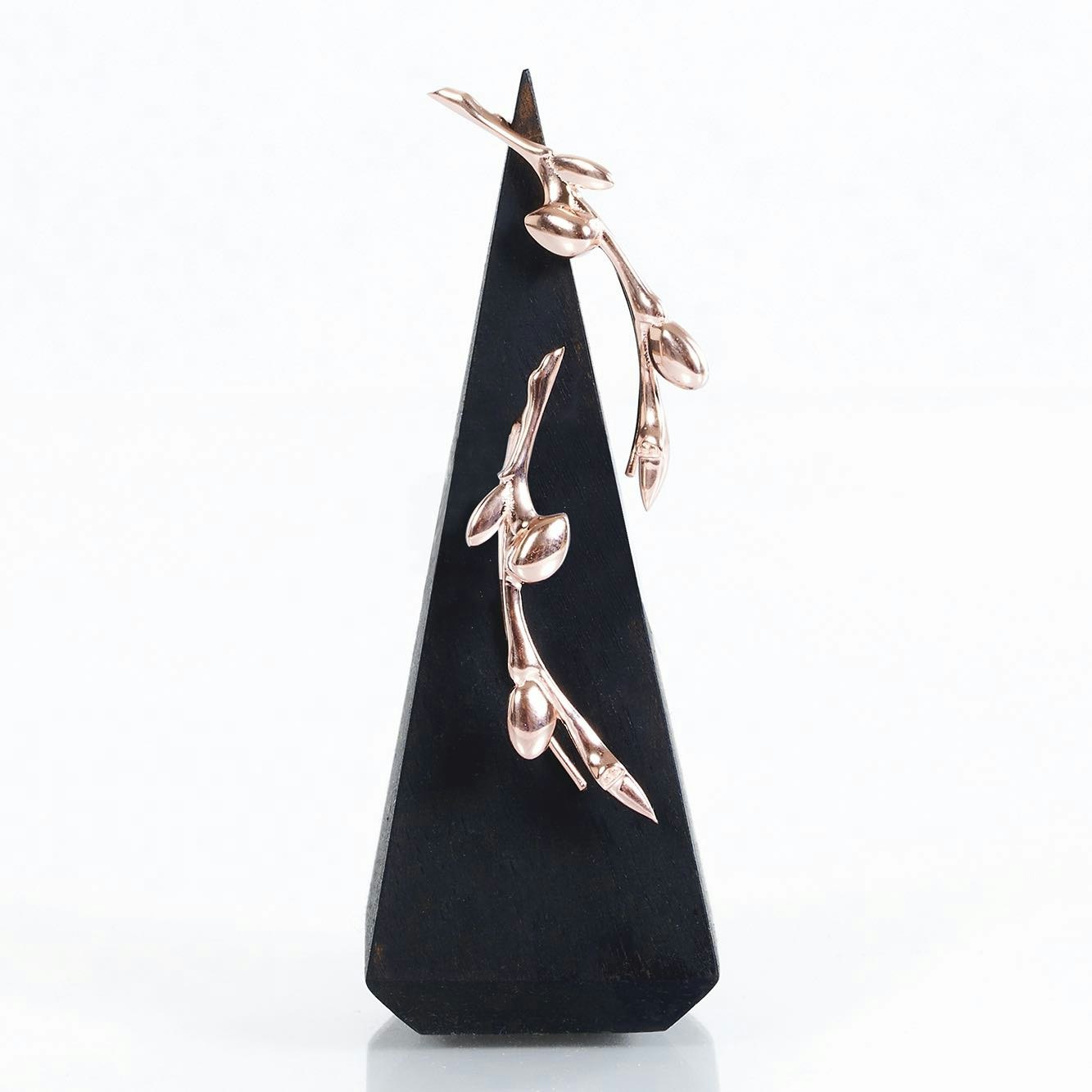 Soldiser Embla Rose Gold Ear Climbers on Stand