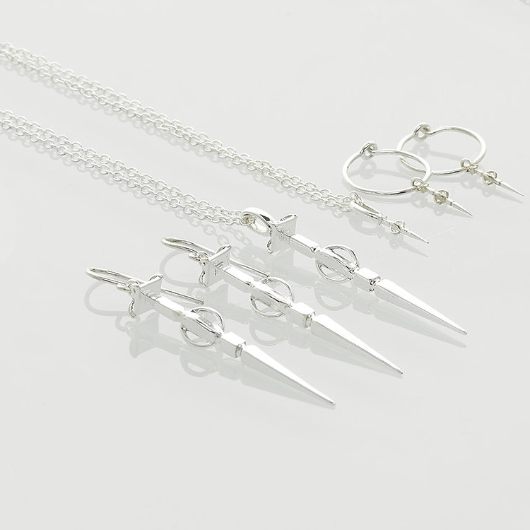 Soldiser Freya Medium Silver Necklace and Earrings