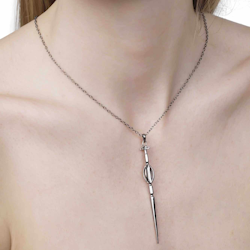 Freya Black Silver Necklace