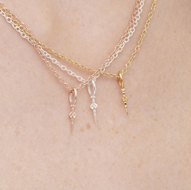 Goddess Freya Mini Gold, Rose Gold and Silver Necklaces