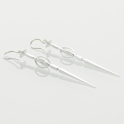 Freya Mega Silver Earrings