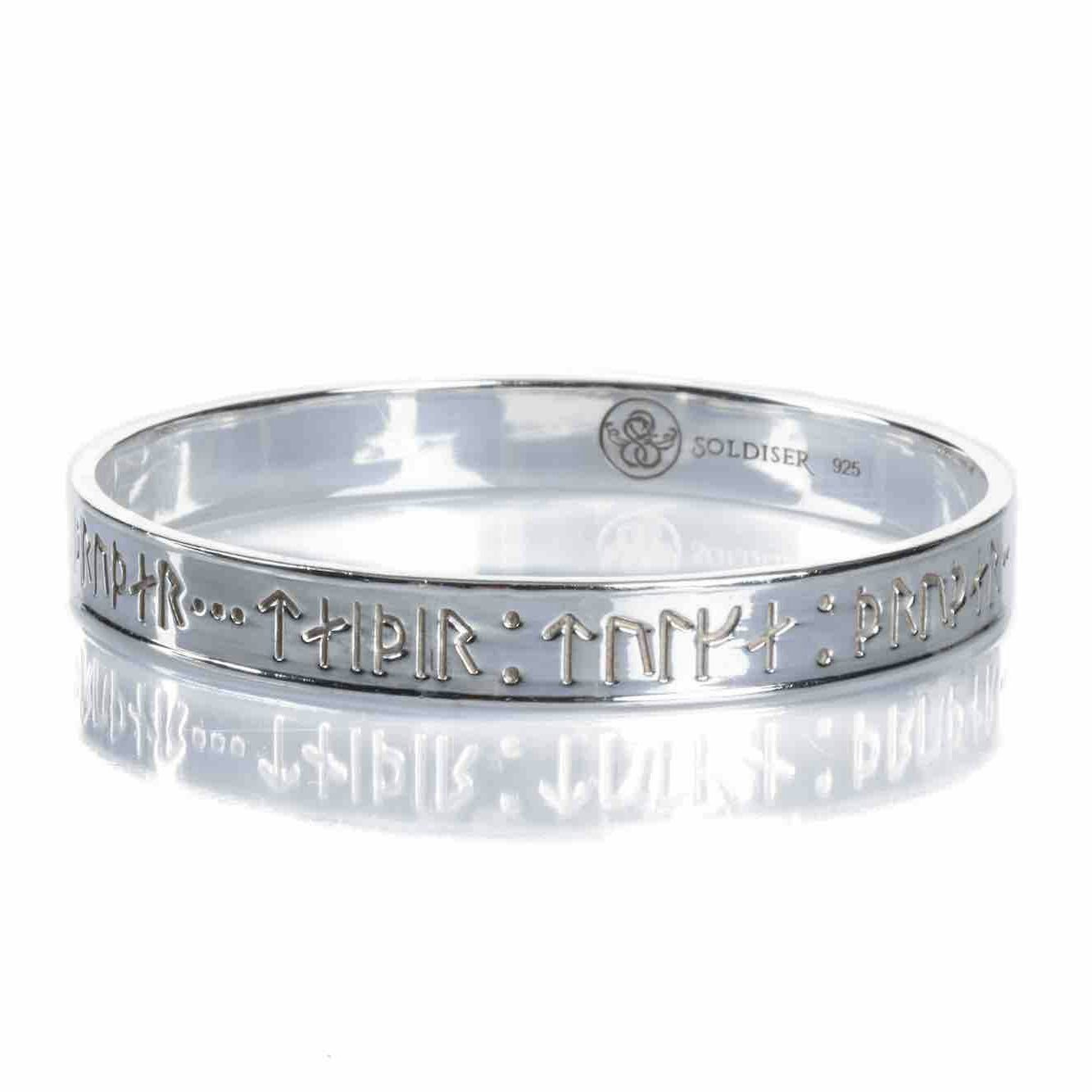 Soldiser Goddess Thrud Silver Viking Bangle