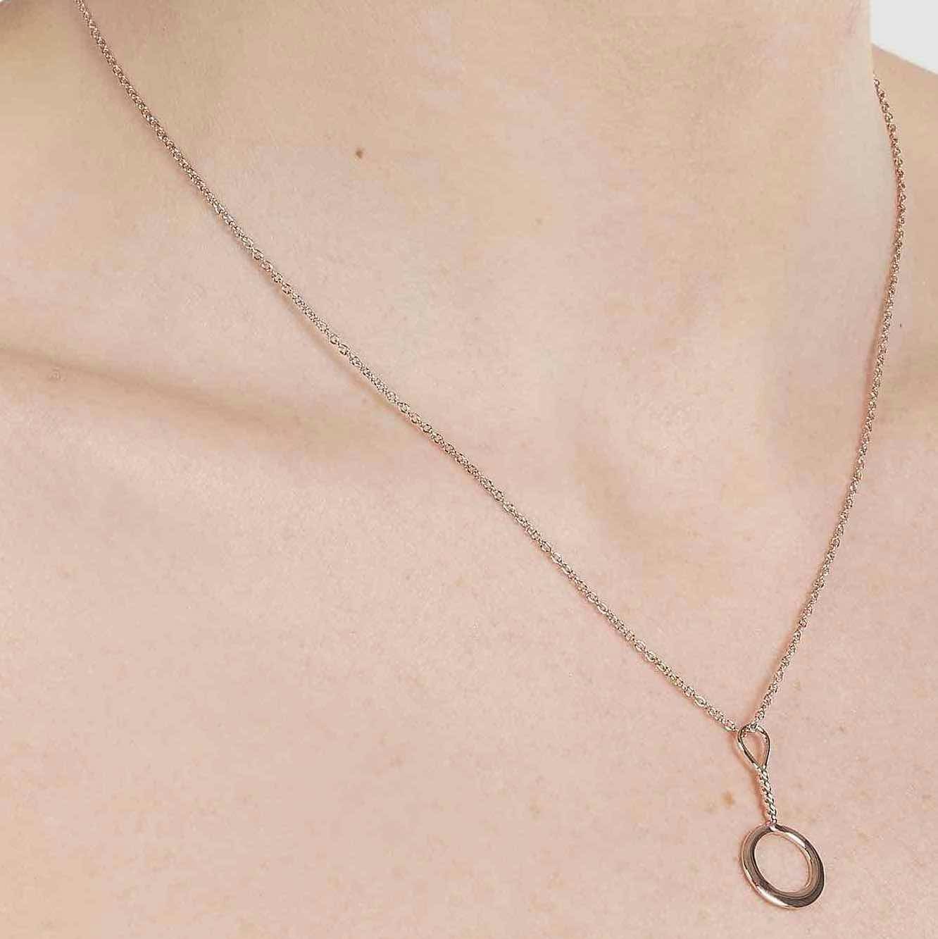 Soldiser Goddess Night Rose Gold Necklace on model