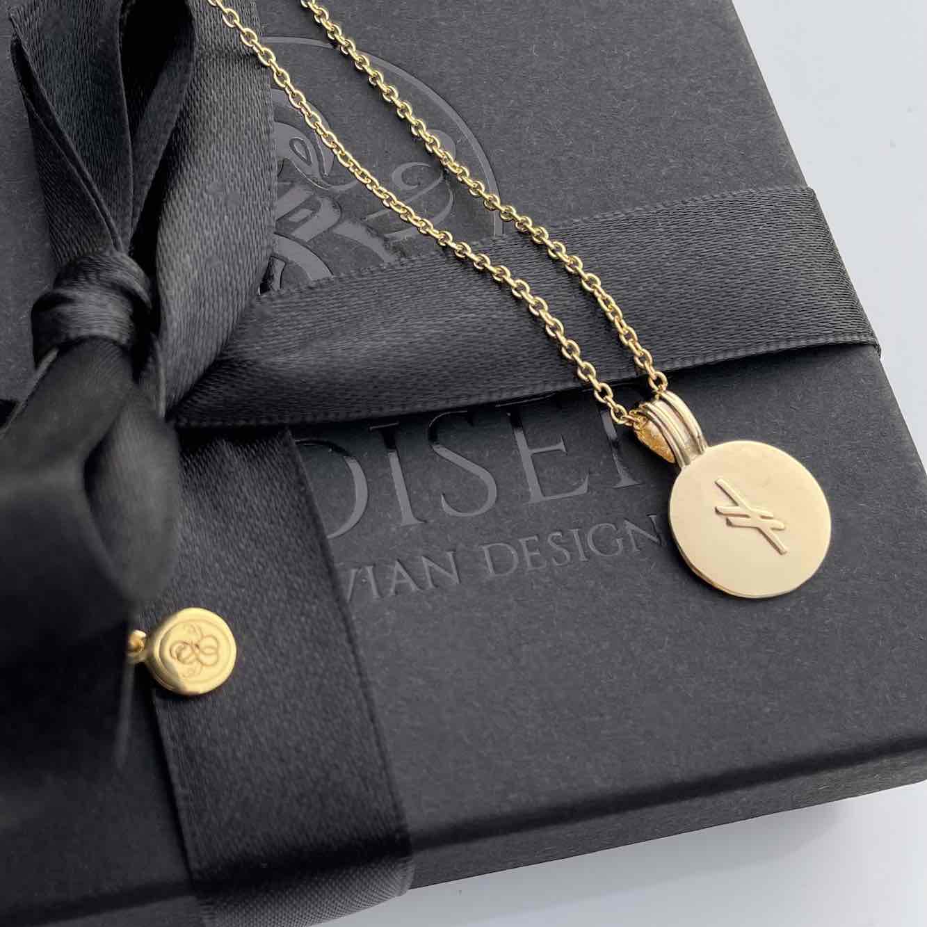 Soldiser Rune Pendant As Gold Necklace with Gift Box