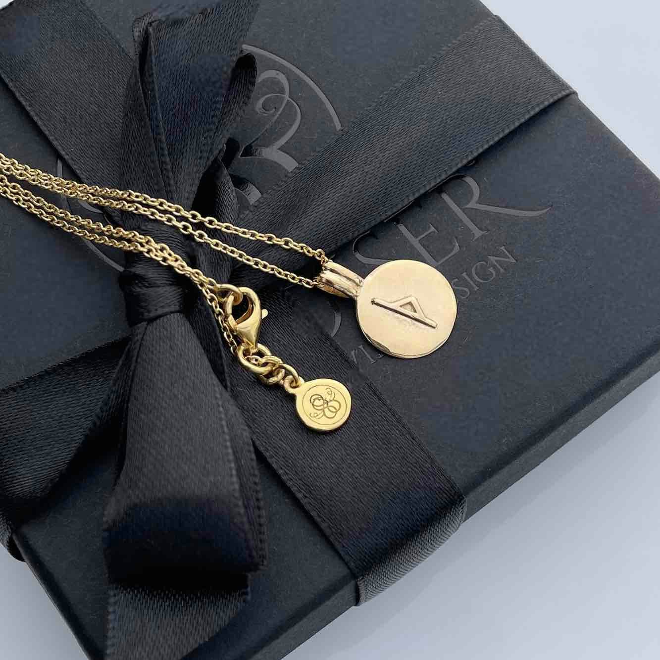 Soldiser Rune Pendant Thurs Gold Necklace and Gift Box