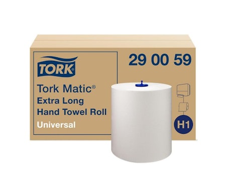 Handduk TORK Uni H1 1-lag vit 280m 6/fp