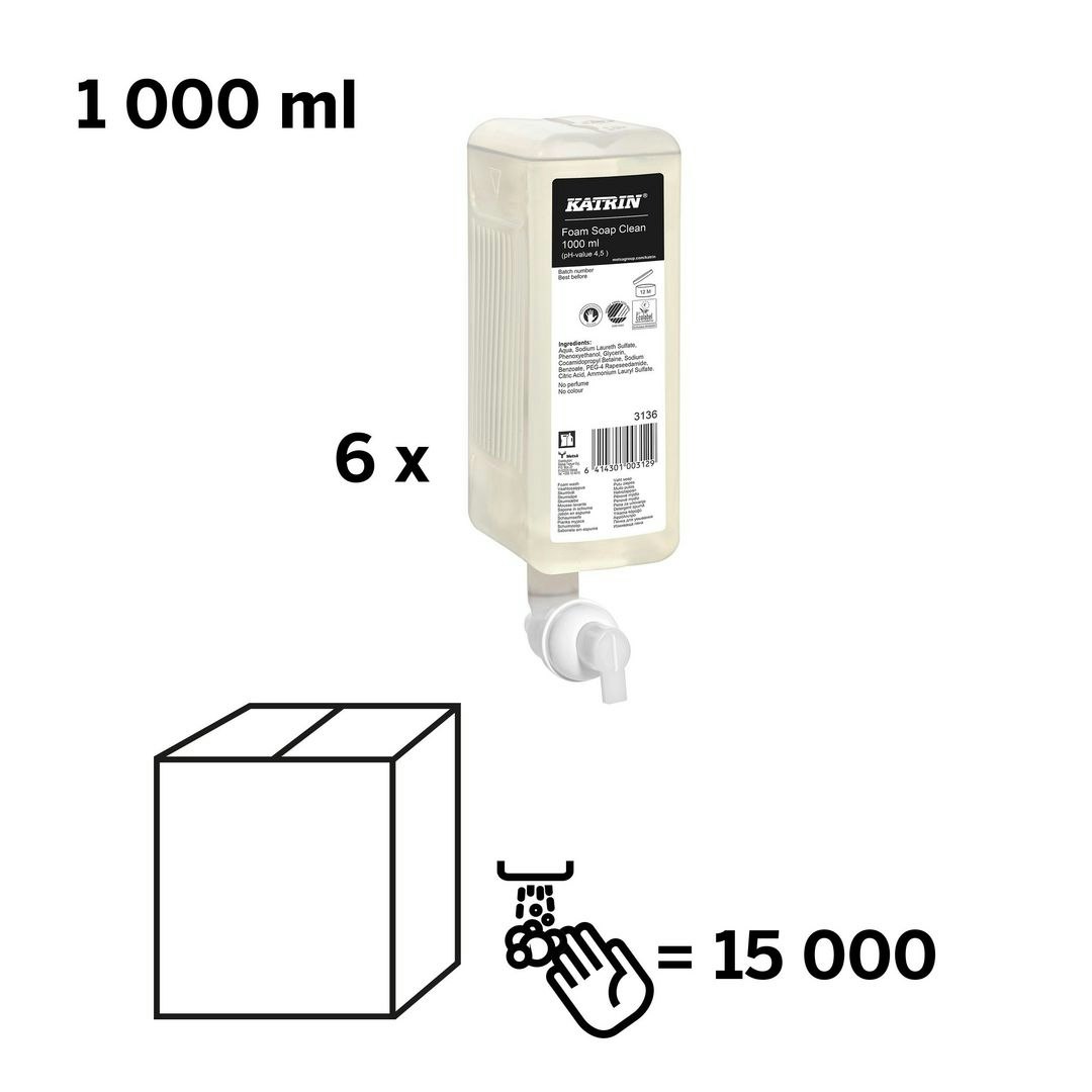 Skumtvål KATRIN Neutral Clean 1L