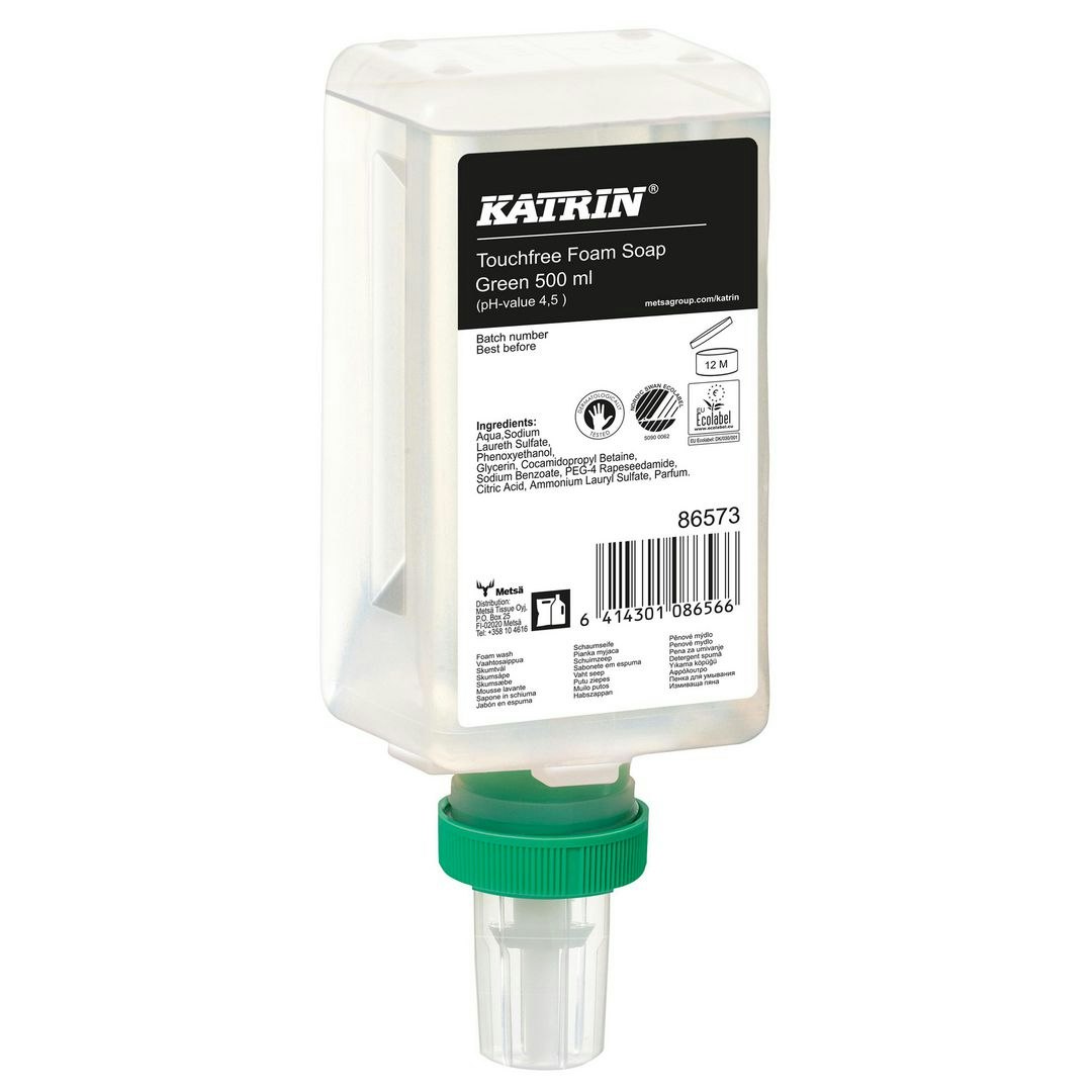 Skumtvål KATRIN Touchfree Green 500ml 12/fp