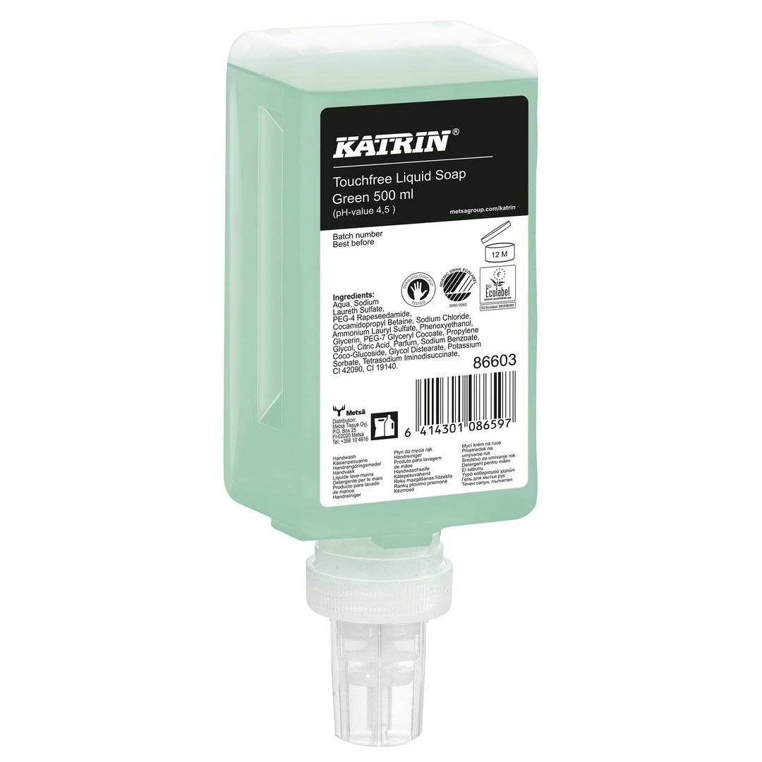 Tvål KATRIN Touchfree Green 500ml 12/fp