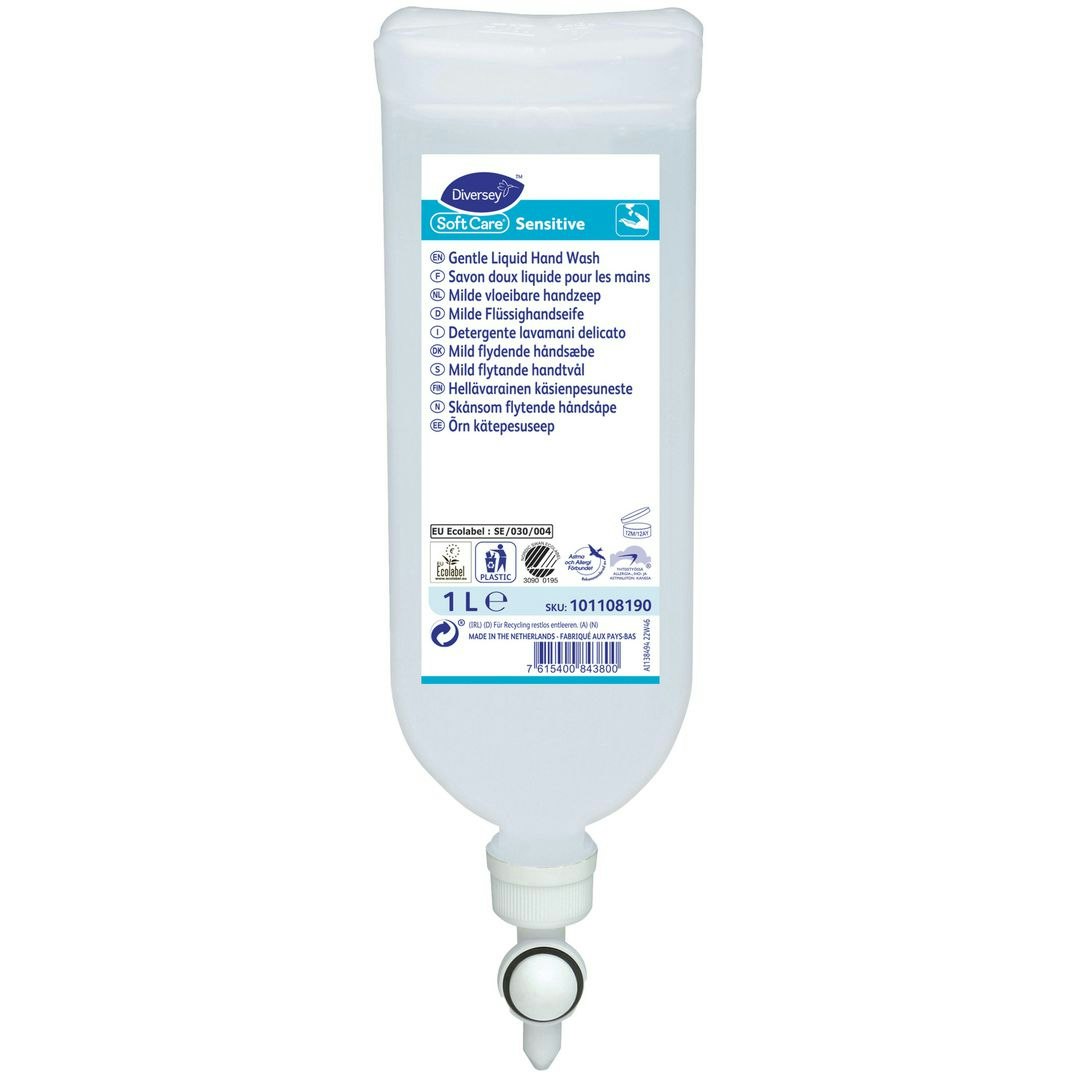 Tvål SOFT CARE Sensitive 1L 6/fp
