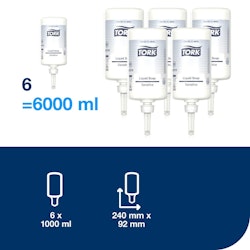 Tvål TORK S1 Pre Extra mild transp. 1L 6/fp