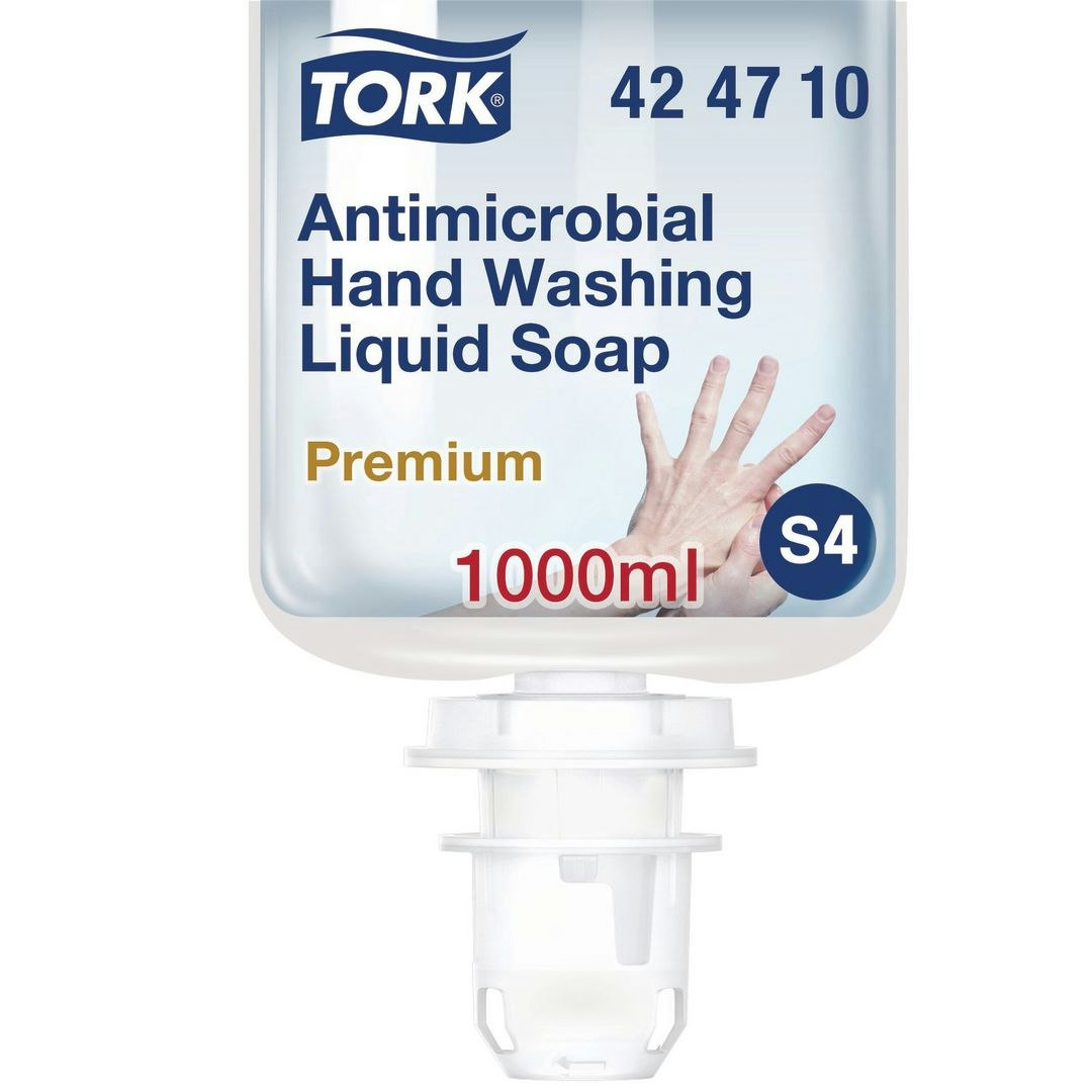 Tvål TORK S4 Antimikrobiell Flyt. 1L 6/fp