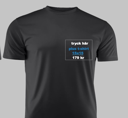 T-shirt för eget tryck max 15x15 cm