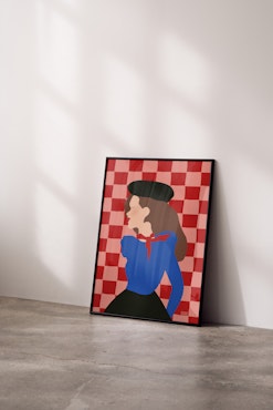 Scarf woman - Red & Blue