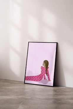 Girl in the pink dress
