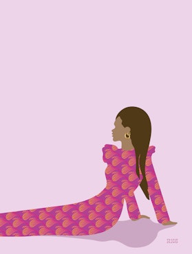 Girl in the pink dress