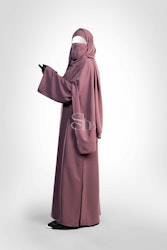 Abaya Ajma Set-Dusty pink