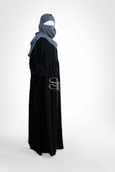 Abaya Fatima-Ballongärmar - Svart
