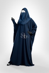 Abaya Safiya Bisht -Mörkblå