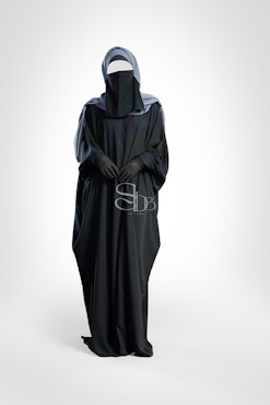 Abaya Safiya Bisht -Svart
