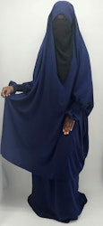 Jilbab-Amira med kjol. Blå