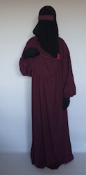 Amings-och Mamma Abaya-Vinröd