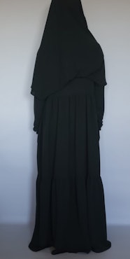 Abaya Set-Mou3mina Jazz. Mörkgrön