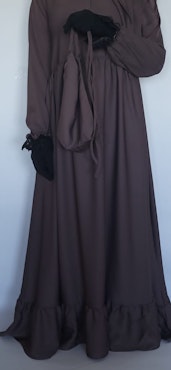Abaya Salat-Luxury. Mörk Mauve