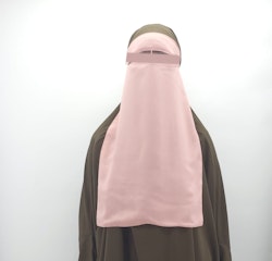 Singel-Layer Niqab med eller utan nässtring. Pink