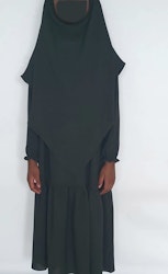 Abaya Set Jazz Mou3mina Mini. Mörkgrön