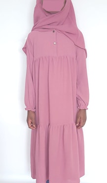 Abaya Set Jazz Mou3mina Mini. Pink