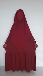 Abaya Set Jazz Mou3mina Mini. Vinröd